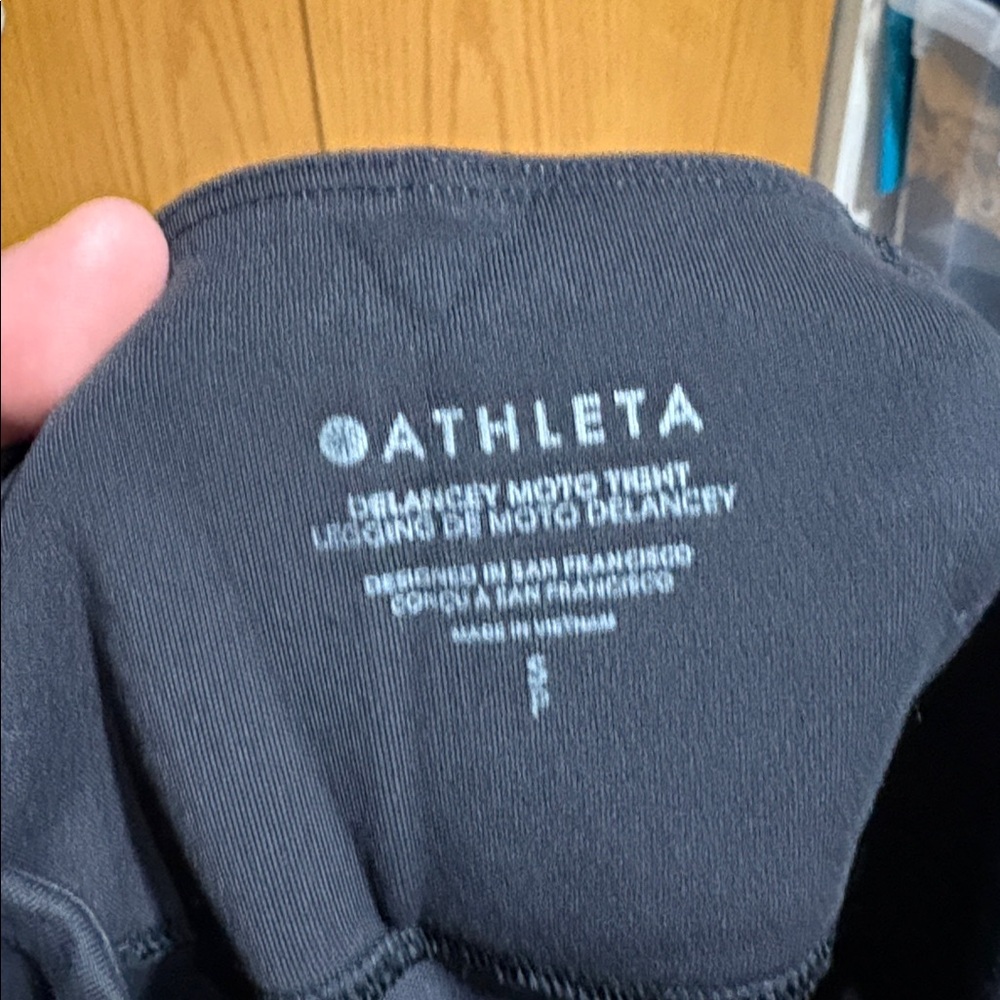 Athleta women's SP delancey moto tight leggings high rise waist zipper ankle - Picture 7 of 9